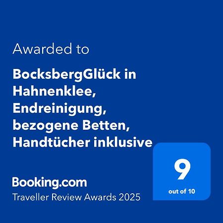 Bocksbergglueck In Hahnenklee, Endreinigung, Bezogene Betten, Handtuecher Inklusive Goslar Ngoại thất bức ảnh